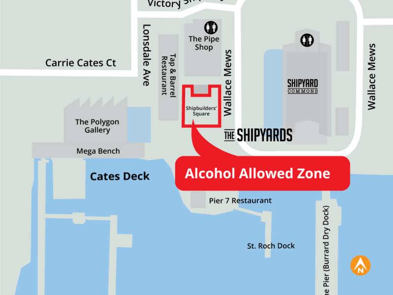 Shipbuilders' Square - Alcohol Allowed Zones