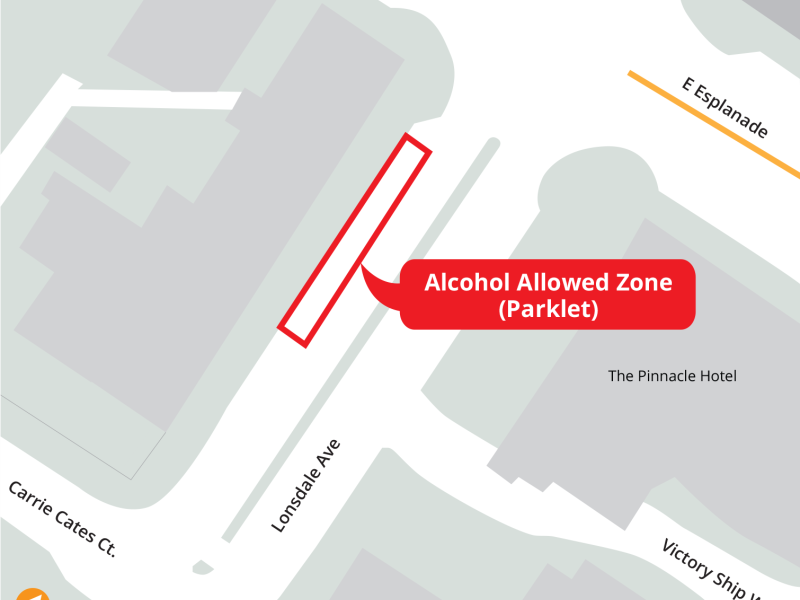 Lower Lonsdale Parklet - Alcohol Allowed Zone